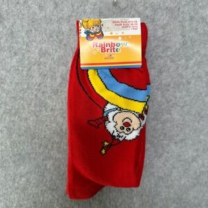 Rainbow Brite Murky Dismal Red Crew Socks  Shoe 6.5-12 Retro 80s Cartoon NEW